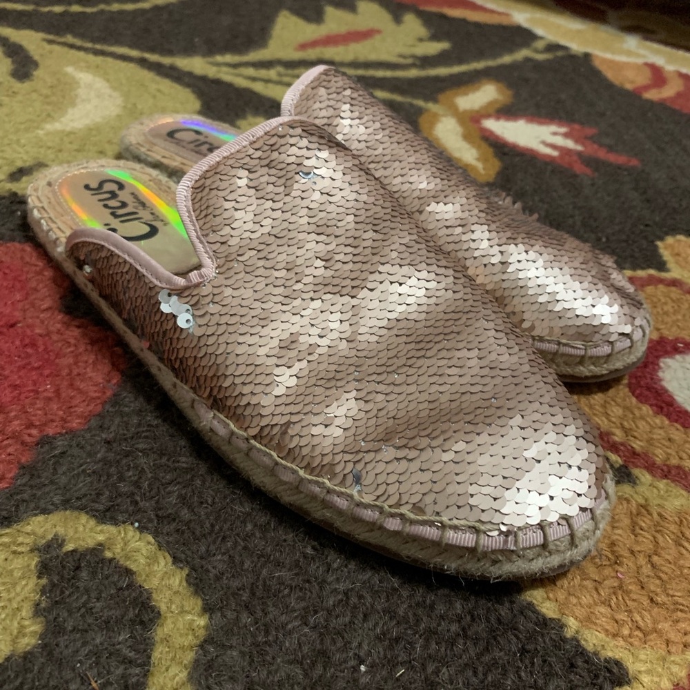 Espadrille/mule sequin shoes